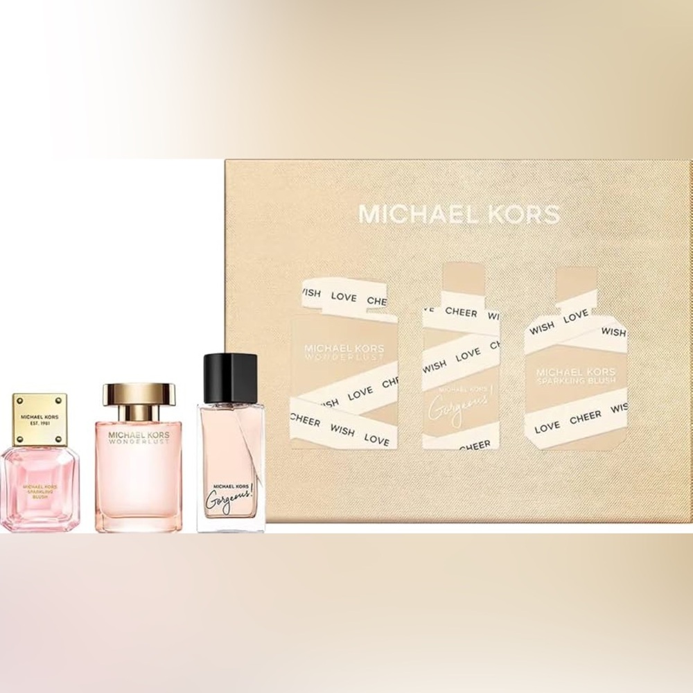 Michael Kors 3-Piece Eau de Parfum Set Gorgeous Wonderlust Sparkling Blush NEW